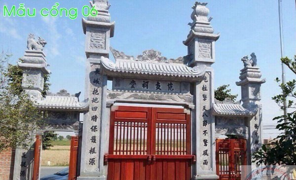Tổng hợp các câu đối cổng nhà thờ họ hay và ý nghĩa hiện nay 3 Mau Cong da co doi cau doi Nha tho ho hay va y nghia