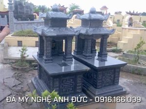Mộ đá hai mái = Đá mỹ nghệ Anh Đức.