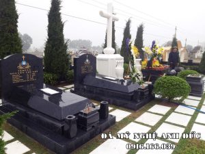Xay Lang da cong giao - Lang mo da cong giao dep bang Da xanh reu cao cap Granite