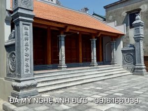 Mẫu Cột đá Nhà thờ họ đẹp - Cột đá khối tự nhiên