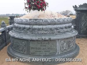 Mẫu Mộ đá tròn đẹp - Mộ tổ tròn Đài SEN cao cấp.