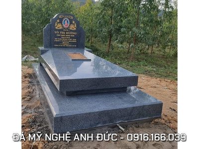 Mẫu Mộ đá xanh rêu Granite cao cấp tại Bình Định
