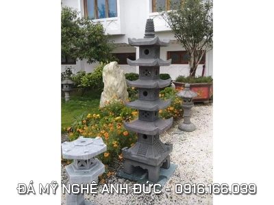 [Đèn đá] Đèn đá tháp Nhật trang trí cho sân vườn