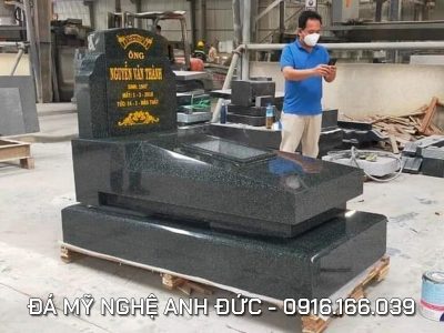 Mẫu Mộ đá granite đẹp – đá đen Bình Định tại Hải Dương