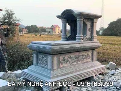 [Xây mộ đá] Lắp Mộ 1 mái Vòm đẹp kích thước 81x147cm tại Nam Định