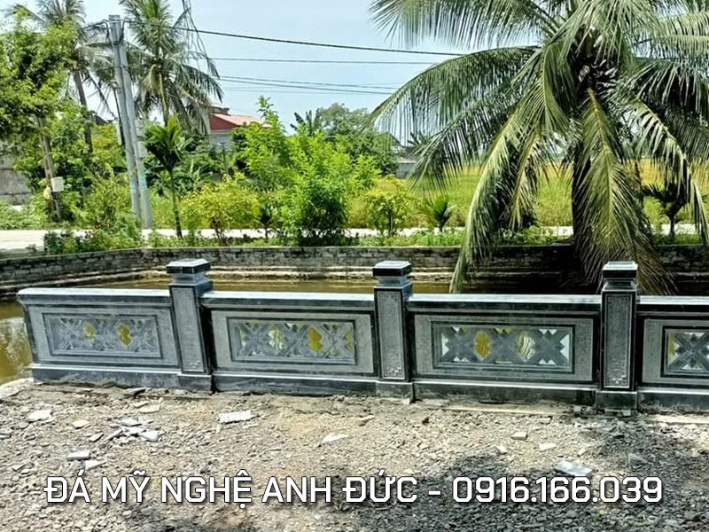 Lan can san vuon hang rao bang da xanh nguyen khoi