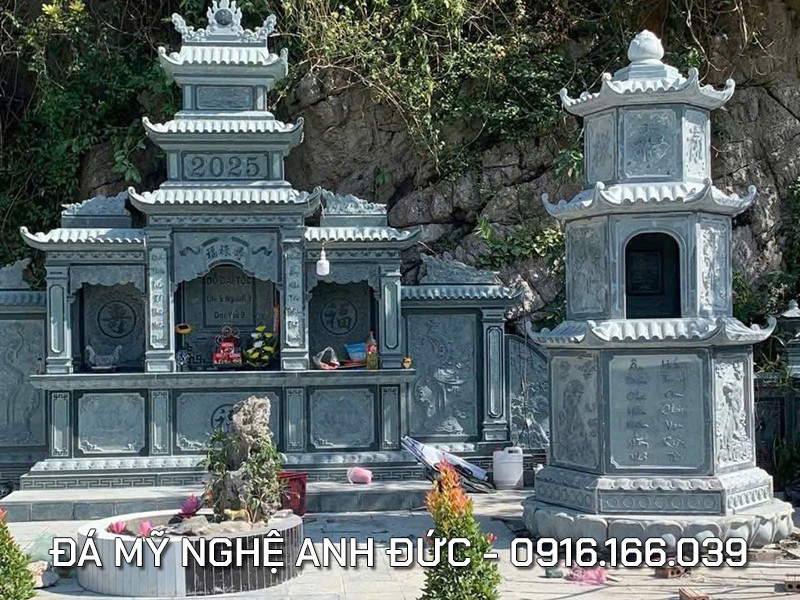 Mẫu Mộ đ&aacute; th&aacute;p đẹp cho Bố Mẹ - Khu Lăng Mộ th&aacute;p đ&aacute; gia đ&igrave;nh