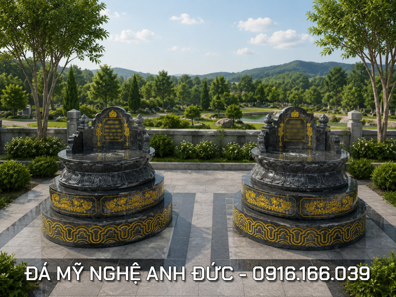 Lang Mo tron da granite tai Hoa Vien nghia trang sinh thai dep