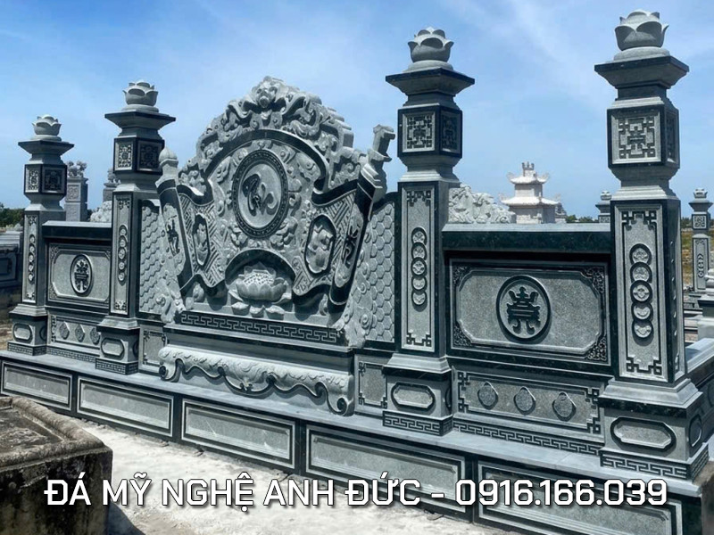 Mau Binh Phong Da Xanh Reu Dep Cho Lang Mo Gia Dinh